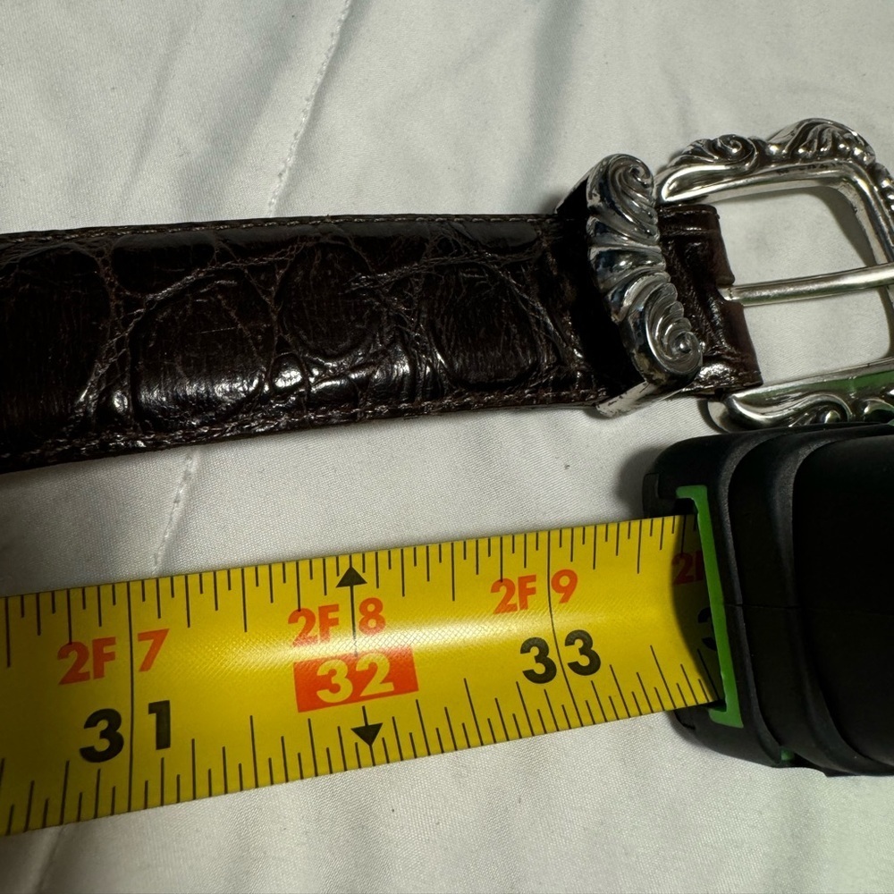 Brighton Romantic Heart Vintage 42409 Women’s Belt Brown Croc Leather 1995 VTG - Picture 13 of 13